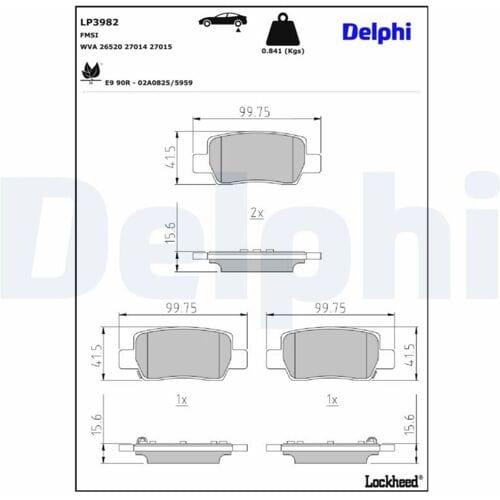 Remblokset DELPHI LP3982