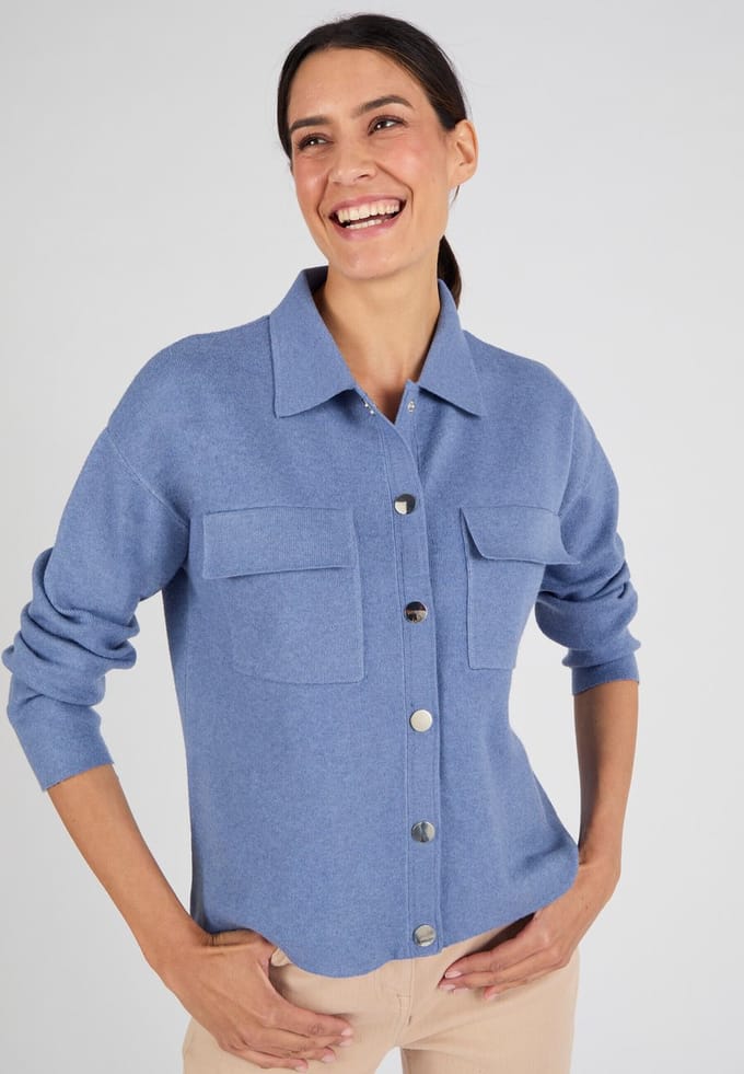 Damart - Vest met drukknopen Thermolactyl - Dames - Blauw - L