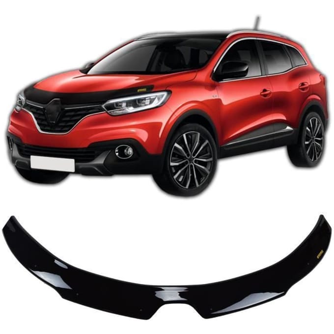Motorkap Deflector - SCOUTT - Renault Kadjar - Bescherming tegen vuil - Eenvoudige installatie - Duurzaam ABS zwart