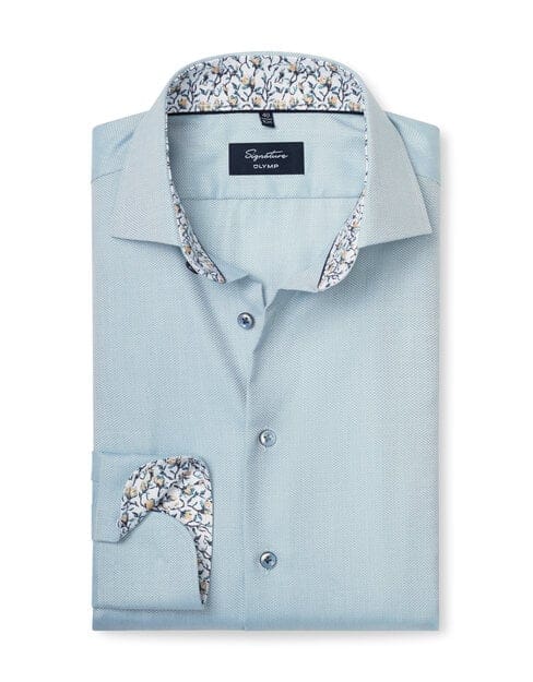 OLYMP Signature Overhemd, Tailored Fit, Signature Kent, Lichtgroen