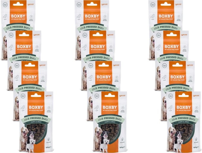 Boxby Grain Free 100 g - Hondensnacks - 12 x Eend Hypo-Allergeen