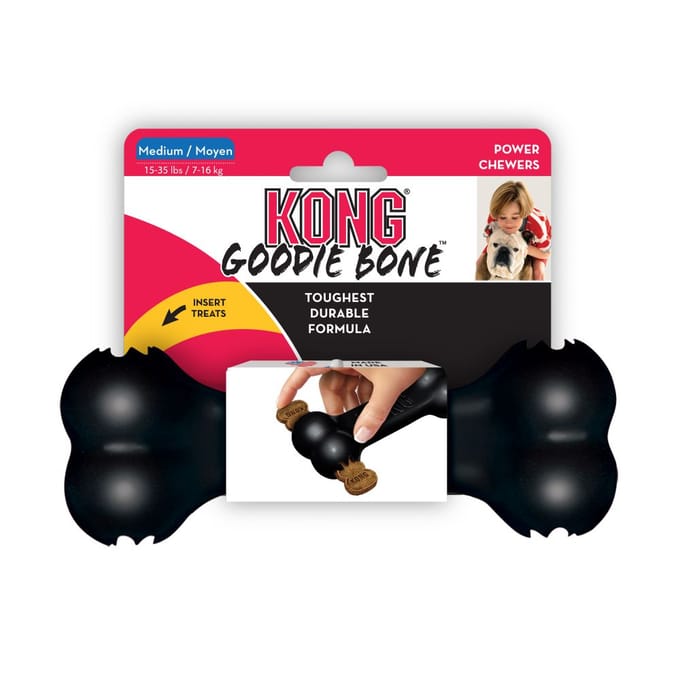 Kong Extreme Goodie Bone - Honden Speelgoed - Zwart - 18 cm - M