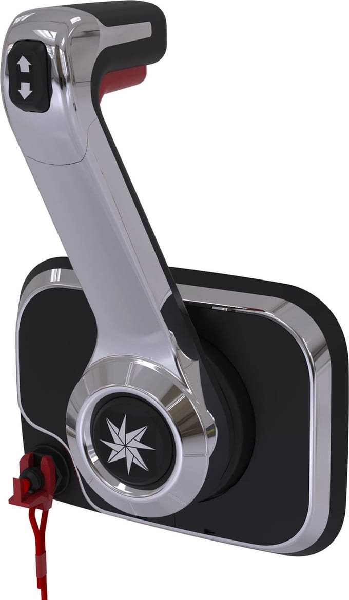 SeaStar Xtreme Side Mount Control Chrome met trim- en noodstopschakelaar