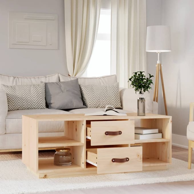 vidaXL - Salontafel - 100x50x41 - cm - massief - grenenhout