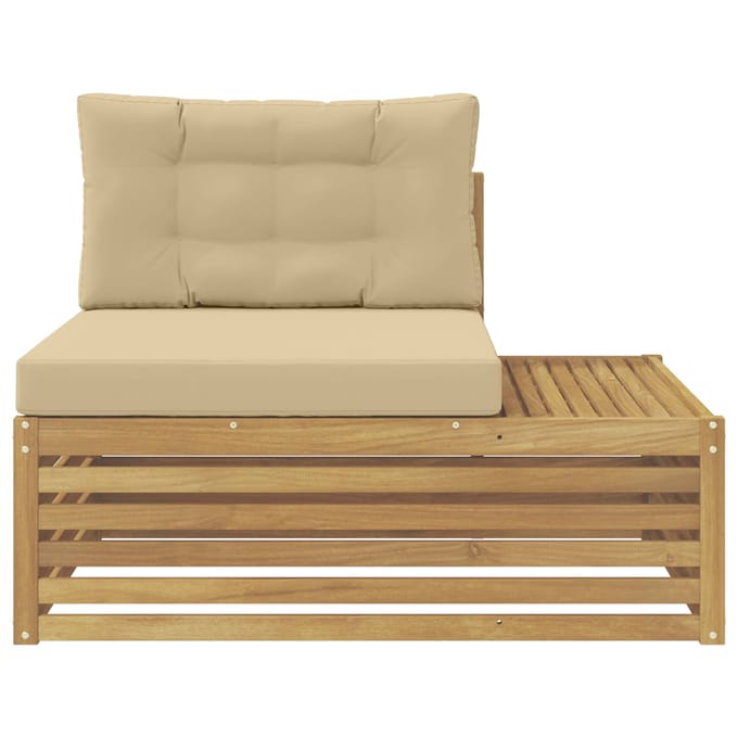 vidaXL - Buiten - eindsofa - Wit - 115 - x - 83 - x - 73 - cm - Massief - Acacia - Hout