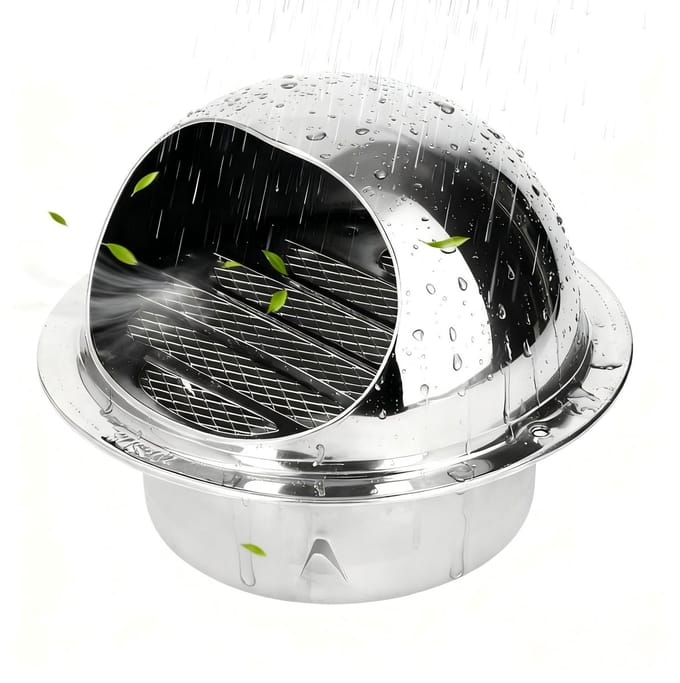 Dailygoods- Ventilatierooster Rond - Roestvrij Staal