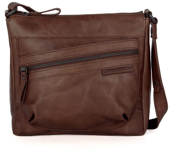 Leren Crossbodytas - Valarie - Donkerbruin