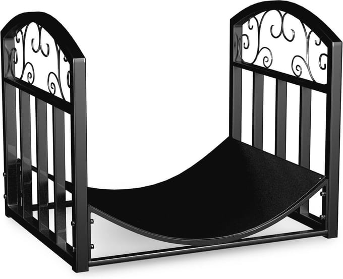 Houtopslagrek met decoratief Scroll Design