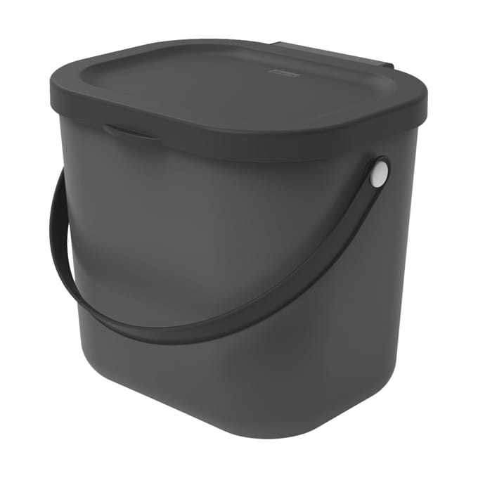 Rotho Albula afvalscheiders - GFT afvalbak - 6L - zwart