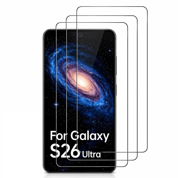 Screenprotector Gehard 9H Geschikt voor Samsung Galaxy S26 Ultra – Anti-kras - 3-Pack Tempered Glas