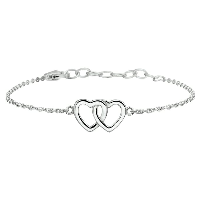 Zilver Gerhodineerde Armband hart 1 1324381