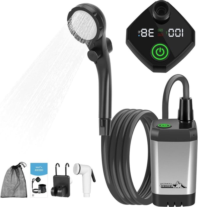 PolkaHome Mobiele Douche - draagbaar met pomp - 4500 mAh batterij