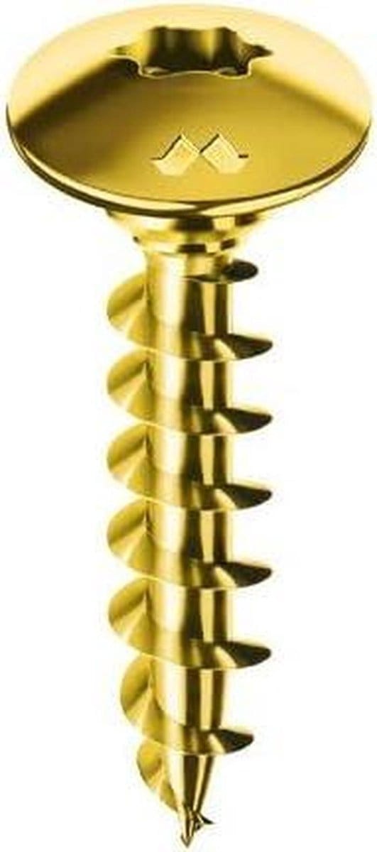 Paneelschroeven - Torx schroeven - Bevestigen van panelen - Met halsband - 6 x 80 mm - Geel