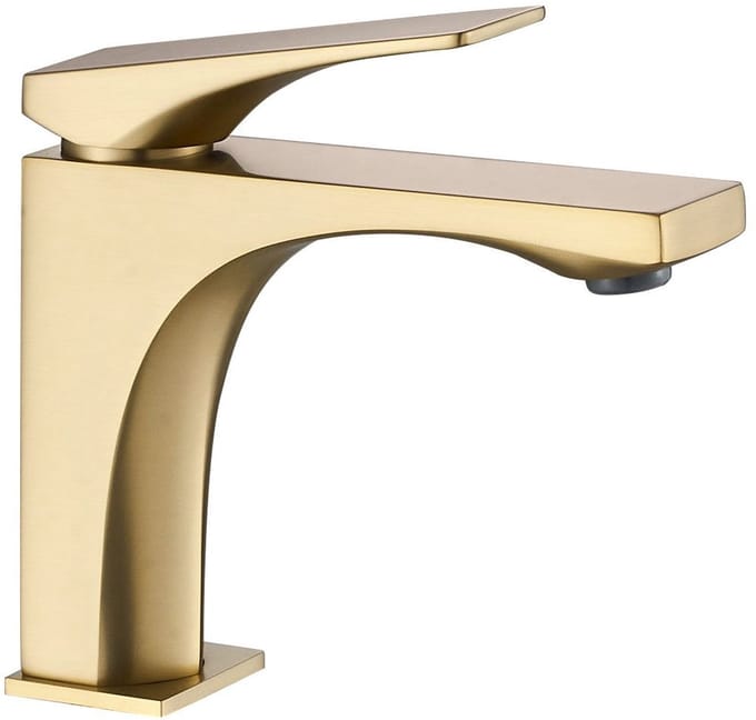 Rea joe low - Wastafelkraan - Geborsteld Goud - 12,5X4,5X16,5CM