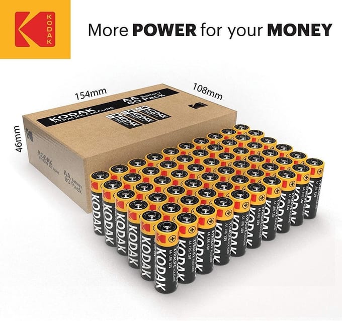 Kodak XTRALIFE alkaline AA/LR6  60 pack
