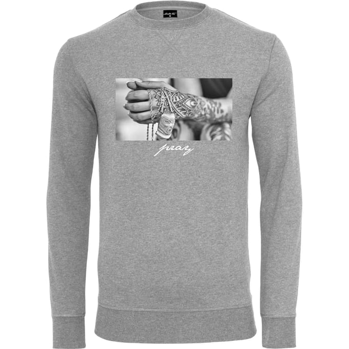 Mister Tee - Pray 2.0 Crewneck sweater/trui - L - Grijs