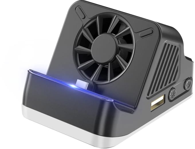 Under Control docking station met ventilator - geschikt voor Switch - zwart