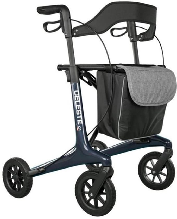 Celeste Carbon Rollator - Ultra Lichtgewicht 5,3 kg - Blauw