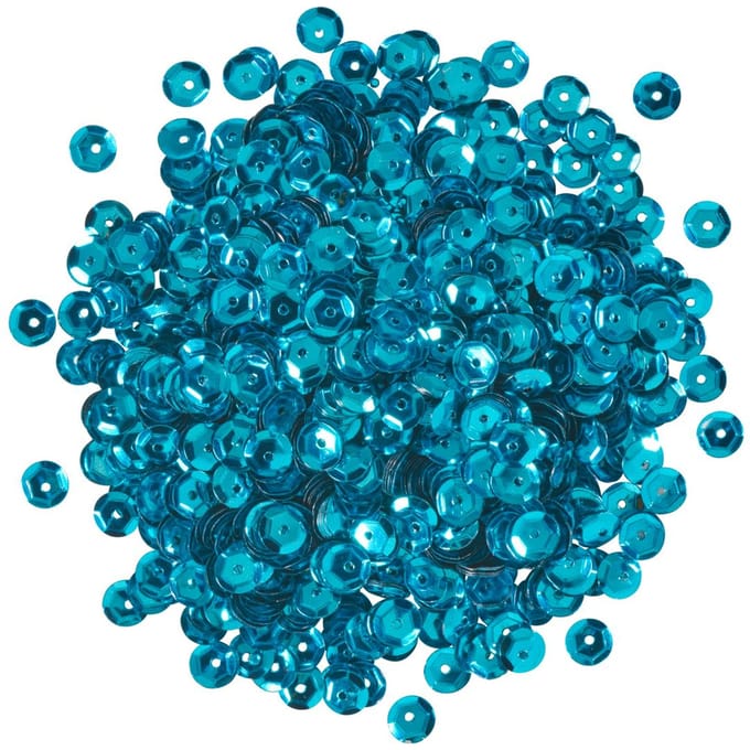 Pailletten gewelfd, metallic - Turkoois-Metallic