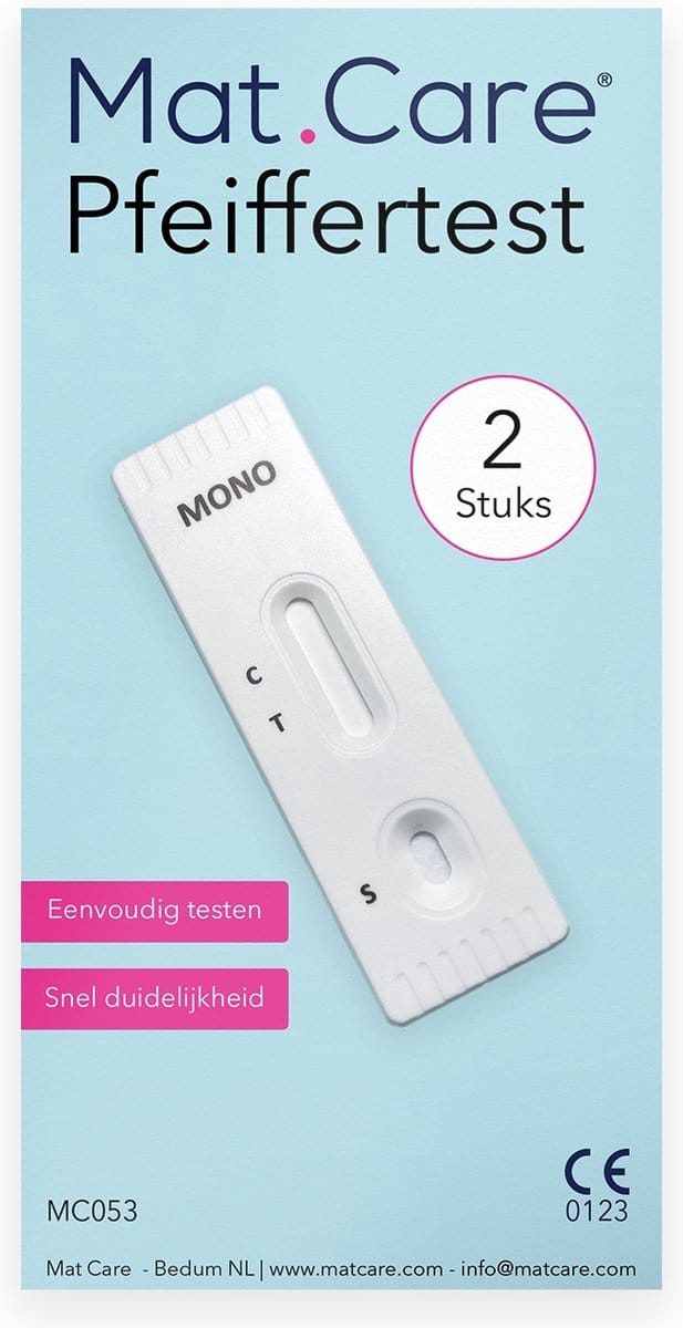 Mat Care Pfeiffer test - Pfeiffertest - Mononucleose test - 2 testen