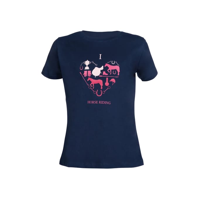 T-shirt meisje HKM I Love Horse Riding