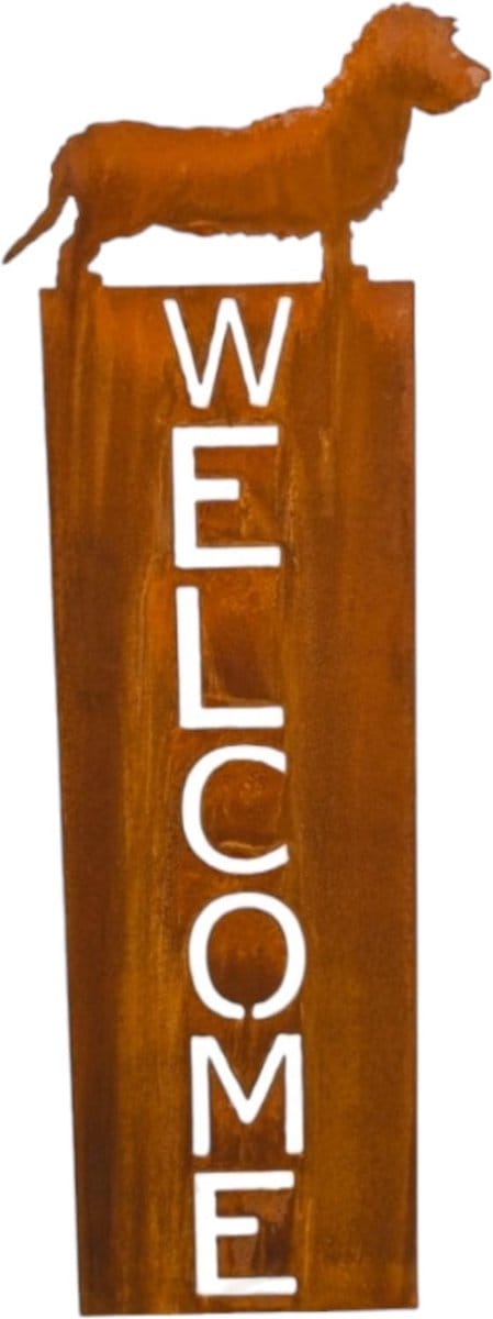 Dream-Garden Welkomstbord ruwharige teckel 50x18cm