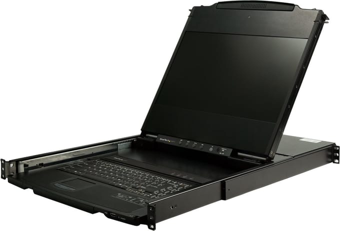 StarTech.com 17" Dual Rail Rackmount KVM Console with 1080p - DVI & VGA - KVM console - Full HD (1080p) - 17.3"