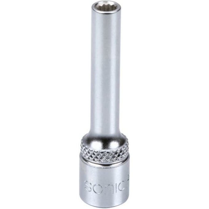 12-zijdige dopsleutel 1/4" 4mm, lange uitvoering