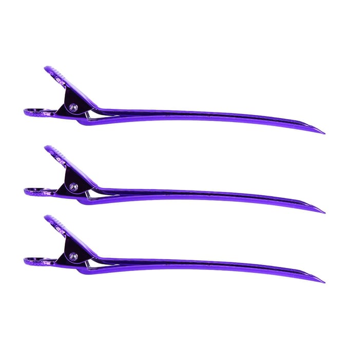 Lot de 12 pinces à cheveux de salon, pinces de coiffure, pinces de maintien, outils de coiffage, accessoires(pourpre) purple