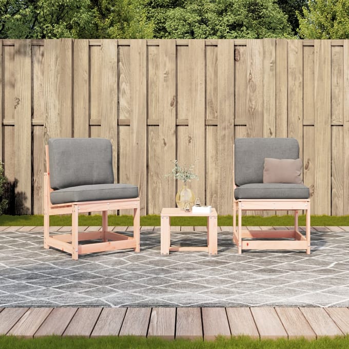 vidaXL - 3-delige - Loungeset - massief - douglashout