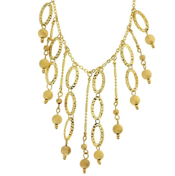 Behave® Ketting goudkleurig met hangers – 41,5 cm (+8 cm verlengketting) mode-accessoire