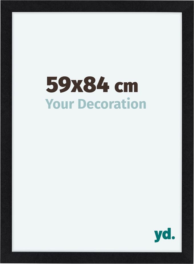 Your Decoration - Fotolijst 59x84 cm - MDF - Zwart Mat - Como