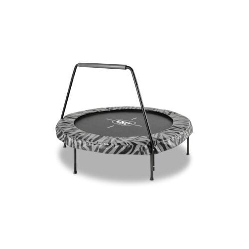 EXIT Tiggy Trampoline ø140cm - met Beugel - Rond - Kindertrampoline - Zwart/grijs