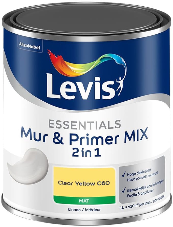 Levis - Essentials Mur & Primer Mix - Clear Yellow C60 - Mengverf - 1 L