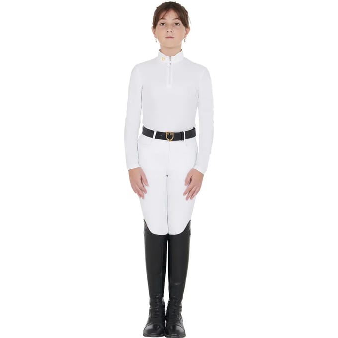 Wedstrijdpolo met lange mouwen voor meisjes Equestro