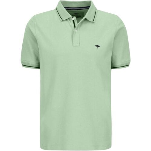 Fynch-Hatton Polo Modern Subtle Contrast Soft Supima Cotton Piqué Spring Green / male