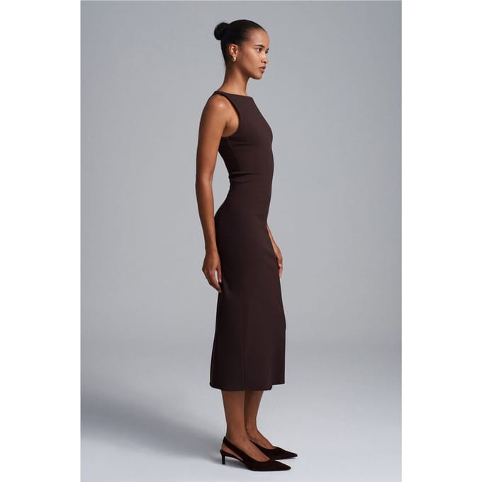 Mouwloze Midi Bodycon Jurk met Split