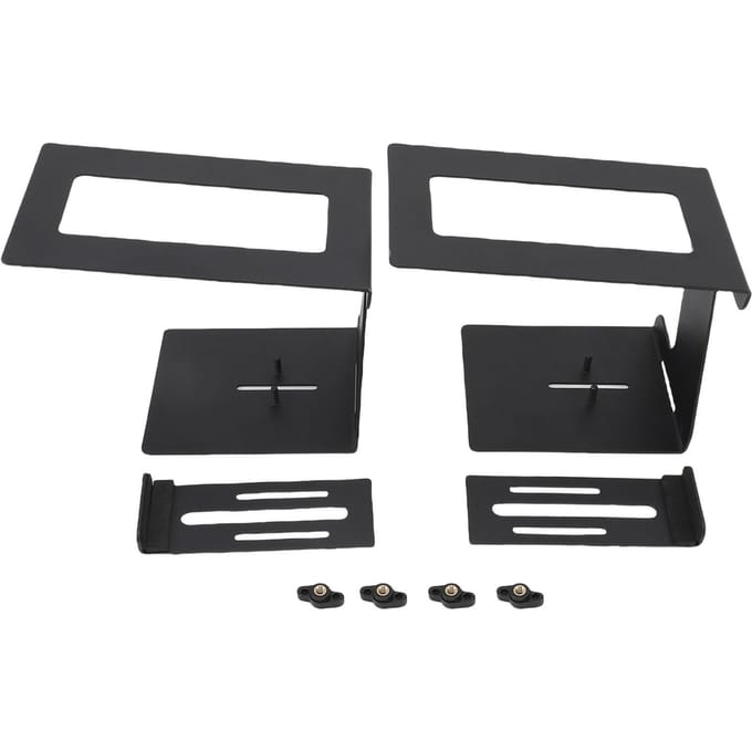 Desktop Luidsprekerstandaards met EVA Pads Koolstofstaal Desktop Luidsprekerverhogers voor Kleine Middelgrote Computer black