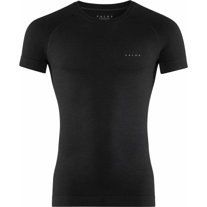 FALKE Wool-Tech Light sneldrogend wol functioneel materiaal functioneel shirt met korte mouwen heren zwart - maat S