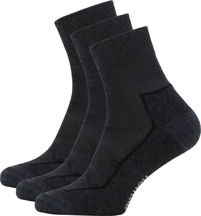NOMAD® 3 Pack Coolmax Quarter Wandelsokken | Maat 35-38 Grijs |Medium demping | Elastische wreef band