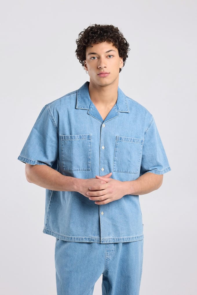 America Today Imro Medium Blue Größe: XL | Casual hemden Outlet | Herren | Blau