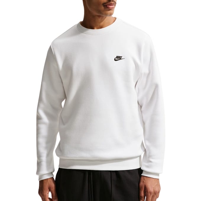 Nike Club Crew Sweatshirt Heren-Wit