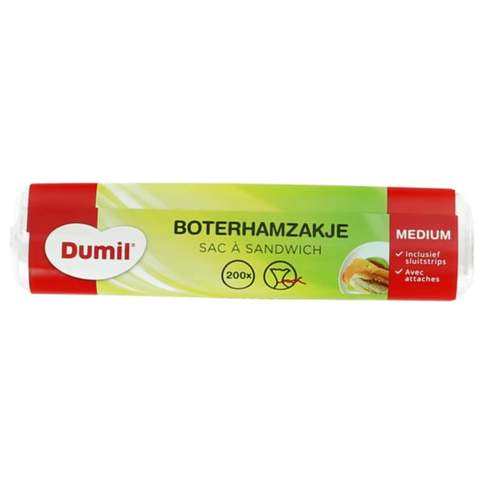 Boterhamzakjes M Dumil 200 stuks