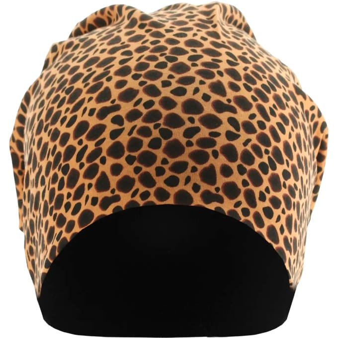 MSTRDS - Printed Jersey Beanie cheetha/black one size Beanie Muts - Zwart