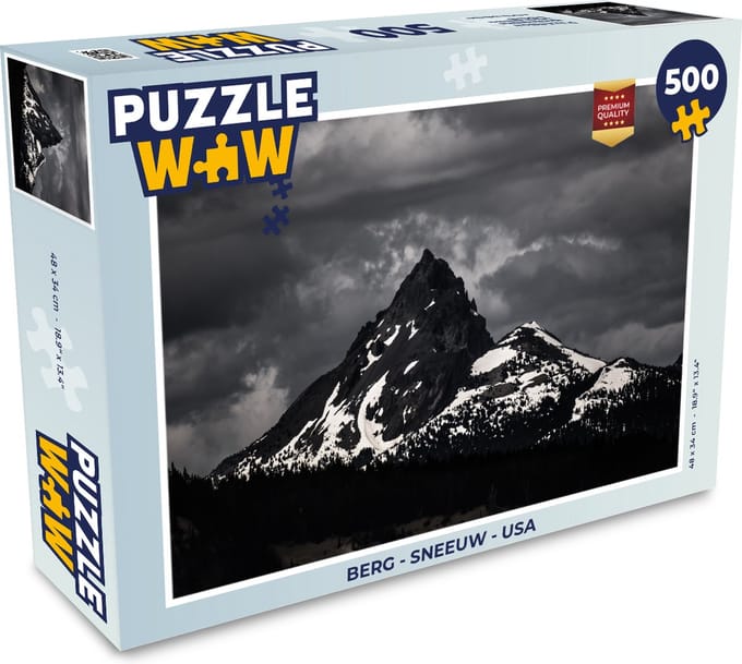 Puzzel Berg - Sneeuw - USA - Legpuzzel - Puzzel 500 stukjes