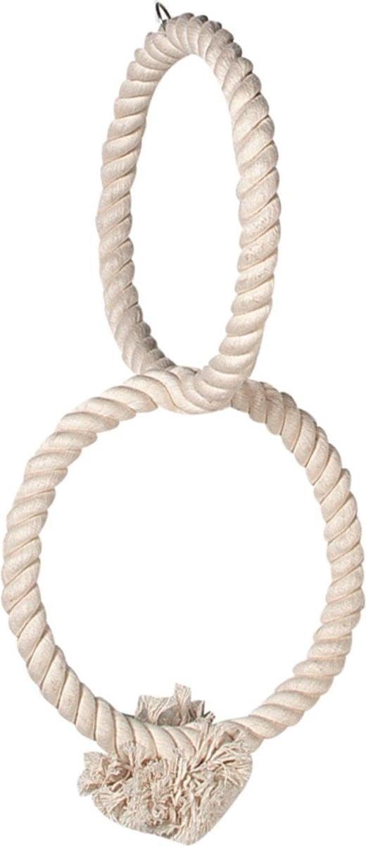 Flamingo Vogelaccessoire Touw 2 Ringen - Wit - 32 x 32 x 65 cm