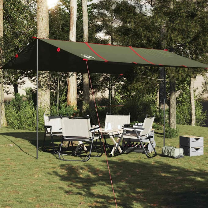 vidaXL - Kampeerluifel - waterdicht - 451x420 - cm - olijfgroen