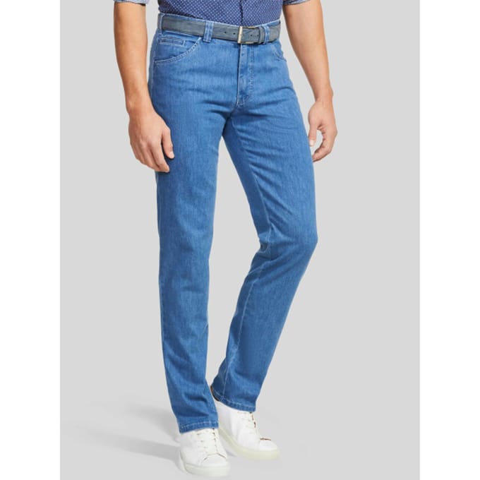 Meyer Jeans Dublin Ultralight Coolmax Denim Swing Pocket Organic Cotton Blue Stone / male