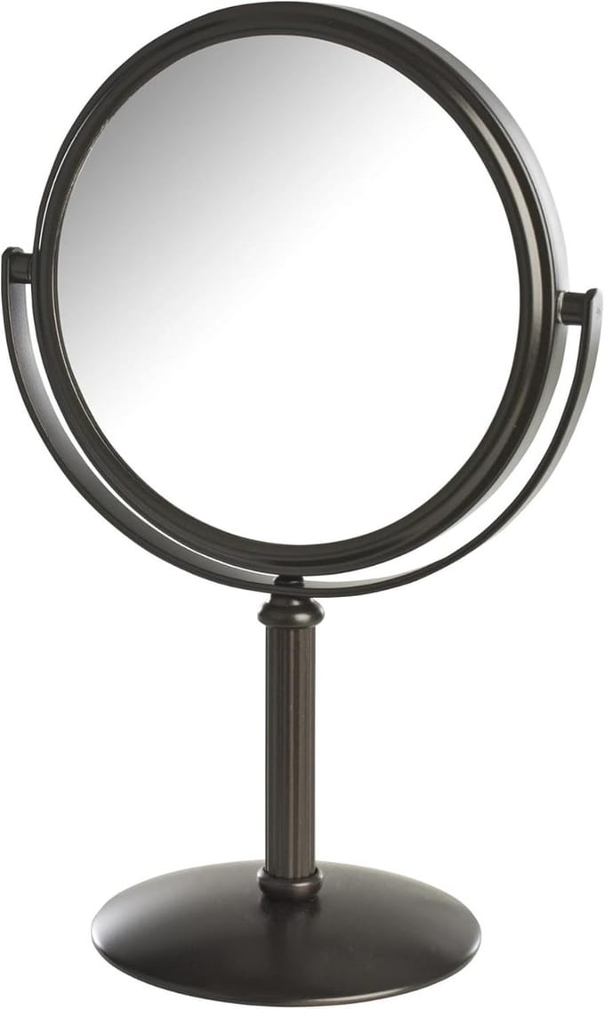Vergroot Make-up Tafelspiegel 5x en 1x Vergroting Badkamer Spiegel Brons