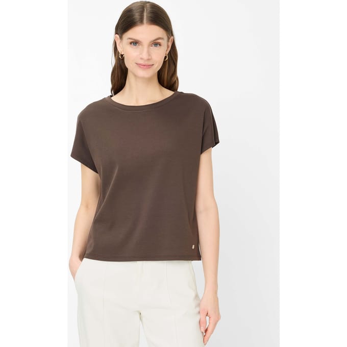 Brax Dames Shirt  Style CATHY S dark ebony, donkerbruin, maat 40